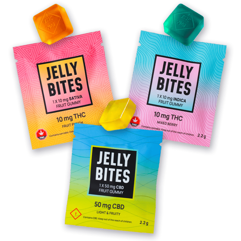 Jelly Bites Single Piece Gummy 10mg THC or 50mg CBD Tale of Two Strains