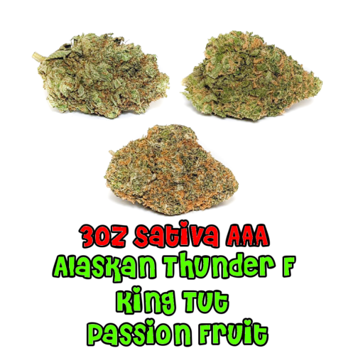 3 oz SATIVA AAA+ Alaskan Thunder Fuck King Tut Passion Fruit 1