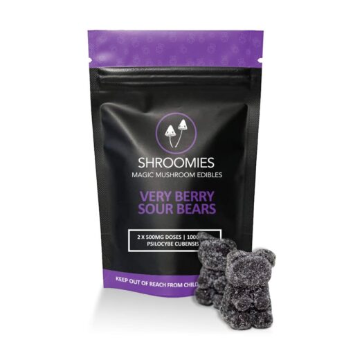 Buy Shroomies Very Berry Sour Bears Psilocybin Mushroom Edibles Gummies Online