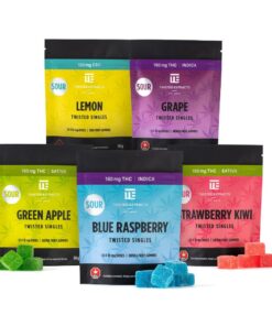 Buy Twisted Sour Twisted Singles 160mg Cannabis Weed THC CBD Gummies Online