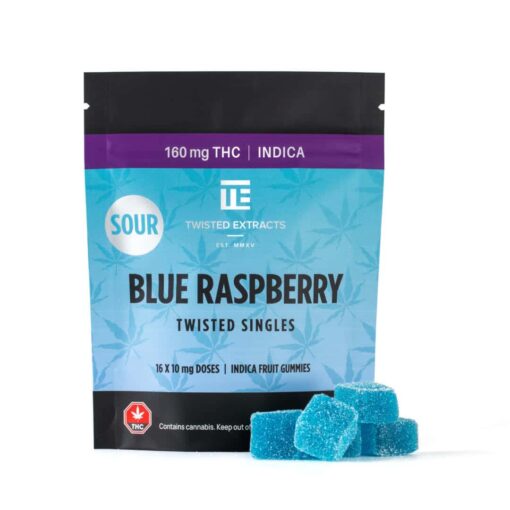 Buy Twisted Extracts Twisted Singles Blue Raspberry Gummies Online