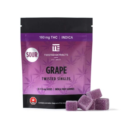 Buy Twisted Extracts Twisted Singles Grape Gummies Online