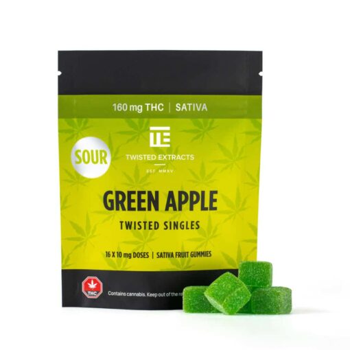 Buy Twisted Extracts Twisted Singles Green Apple Gummies Online