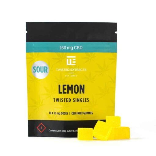 Buy Twisted Extracts Twisted Singles Lemon CBD Gummies Online