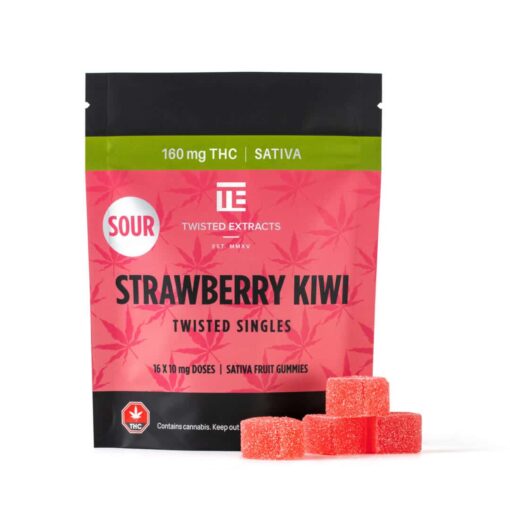 Buy Twisted Extracts Twisted Singles Strawberry Kiwi Gummies Online