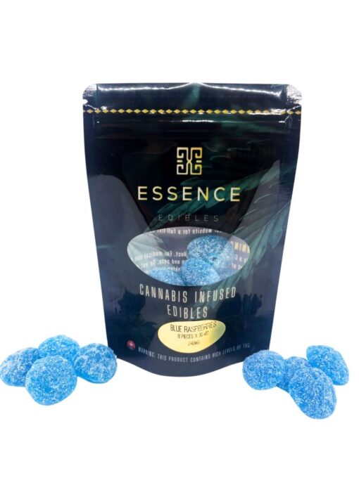 Buy Essence Blue Raspberries Cannabis Weed Gummies Online