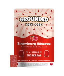Buy Grounded High Dose Bricks Strawberry Hibiscus 1000mg Cannabis Weed Edibles Gummies Online
