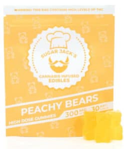 Buy Sugar Jack's Peachy Bears Cannabis Weed THC Gummies Edibles Online