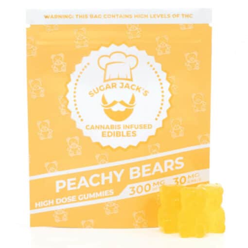 Buy Sugar Jack's Peachy Bears Cannabis Weed THC Gummies Edibles Online