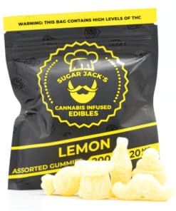 Buy Sugar Jack's Lemon Cannabis Weed THC Gummies Edibles Online