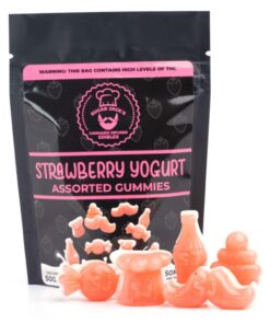 Buy Sugar Jack's Strawberry Yogurt Cannabis Weed THC Gummies Edibles Online