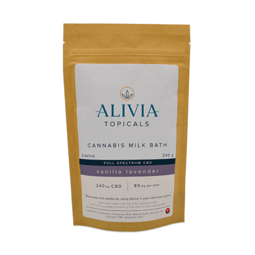 Buy Alivia Cannabis Weed Milk Bath Full Spectrum CBD 240mg Online